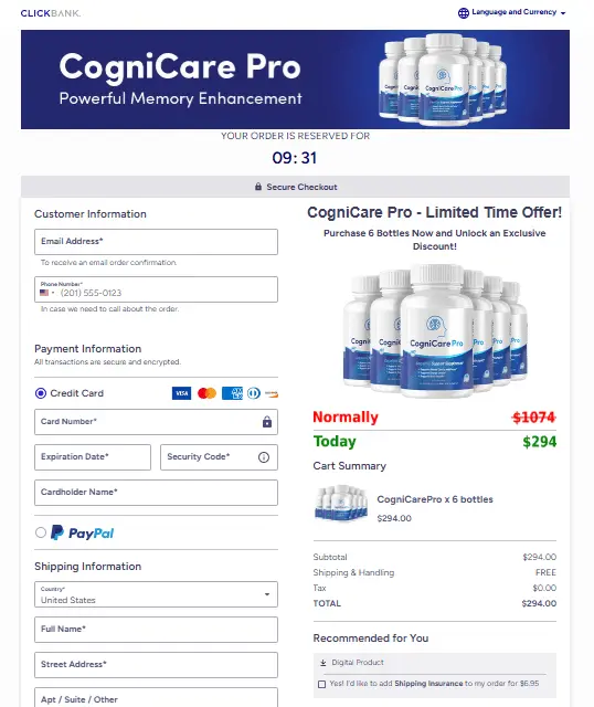 CogniCare Pro order 